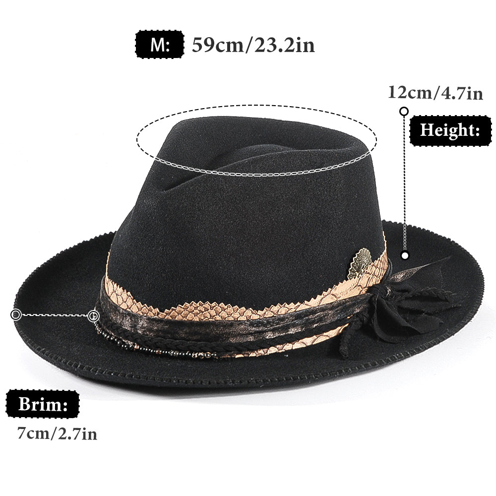 Vintage Fedora Felt(Includes All The Accessories)