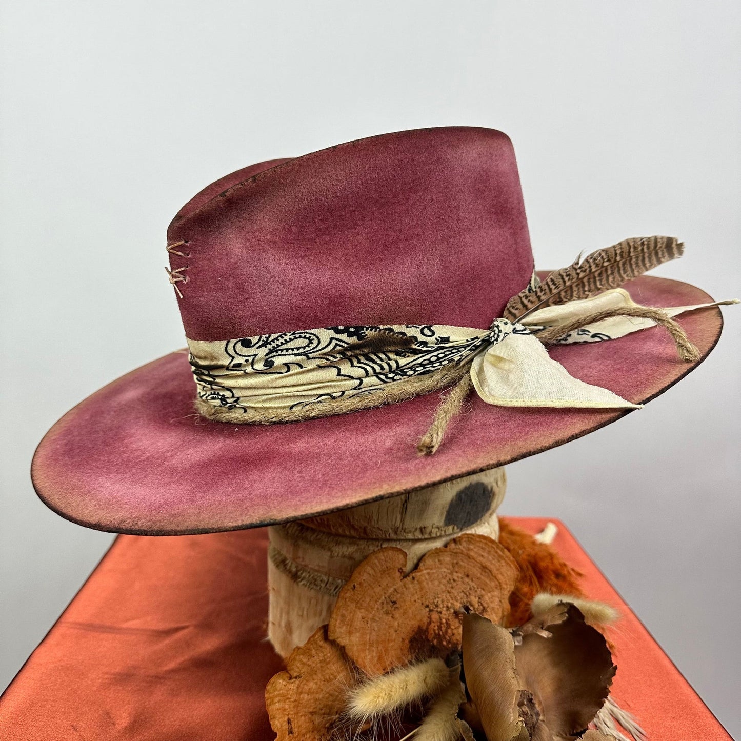 Vintage Voyage Felt Fedora-Burgundy
