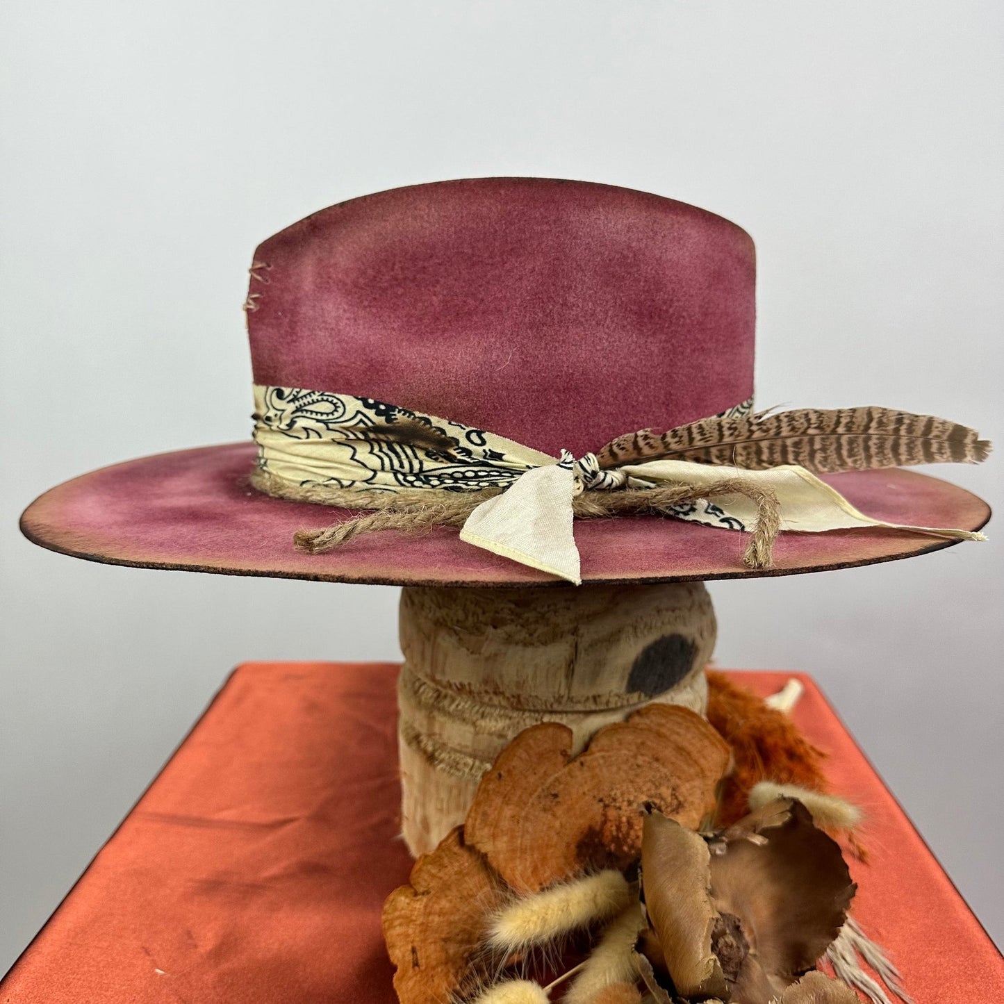 Vintage Voyage Felt Fedora-Burgundy