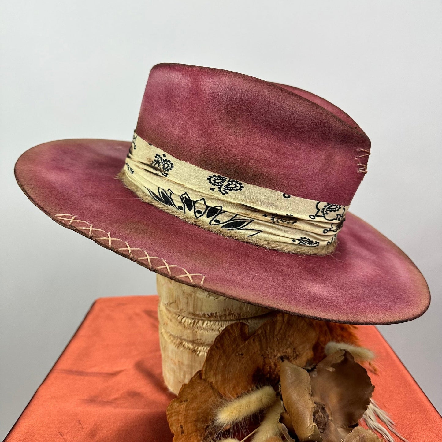 Vintage Voyage Felt Fedora-Burgundy