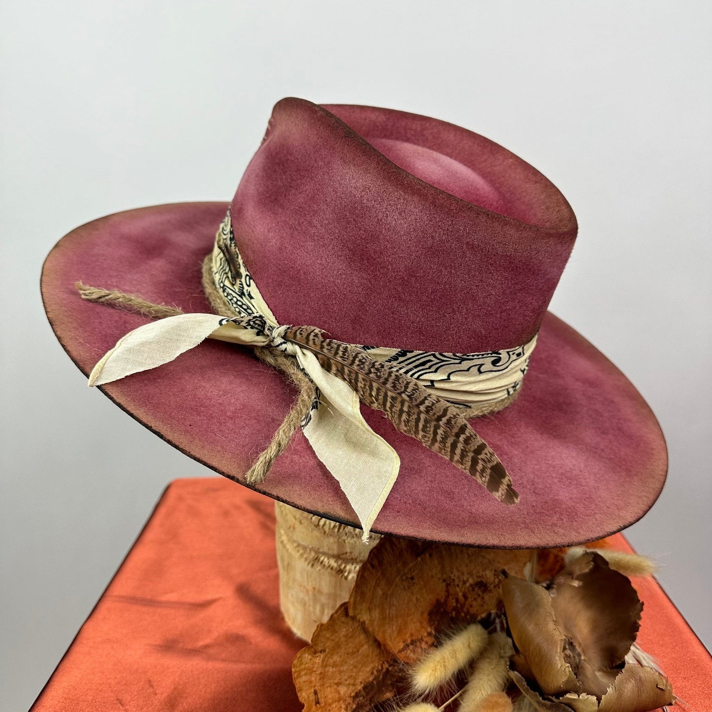 Vintage Voyage Felt Fedora-Burgundy